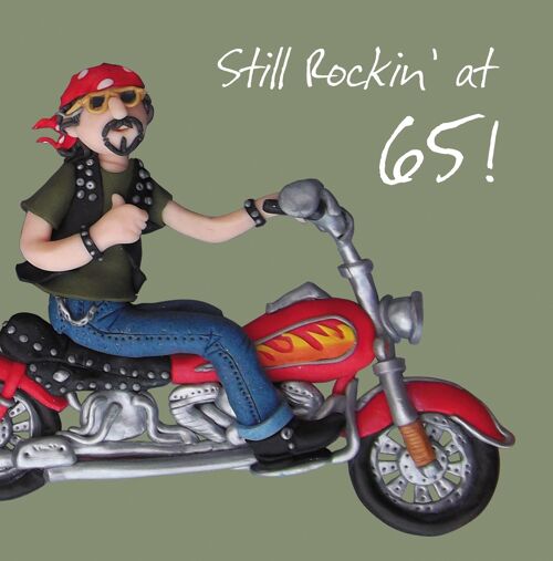 Still Rocking at 65! Numbered birthday card