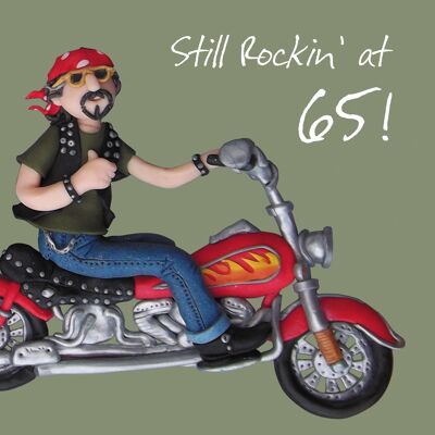 Rockt mit 65 immer noch! Nummerierte Geburtstagskarte
