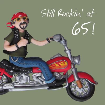Still Rocking at 65! Numbered birthday card
