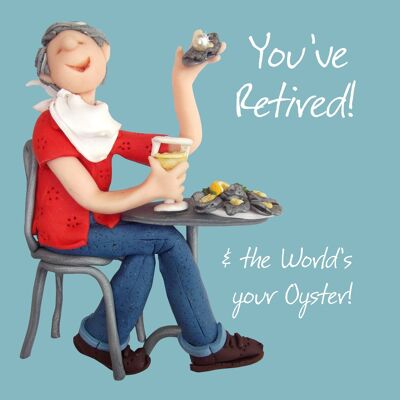 Tarjeta de jubilación - The World's Your Oyster