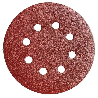 Velcro disc replacement sandpaper "125 mm. with holes 240 grain (10 Pieces)