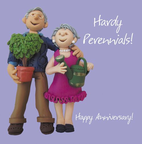Anniversary card - Hardy Perennials