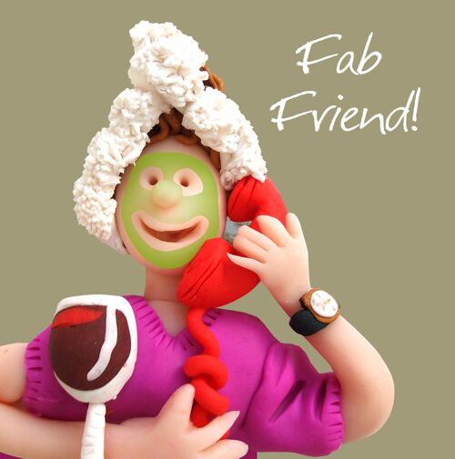 Fab Friend greetings card
