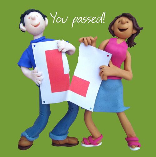 You Passed! Driving test card