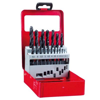 Wolfpack Hss Drill Bit Case 1-10 mm. 19 Pieces