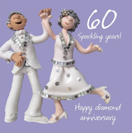 60 Sparkling Years anniversary card