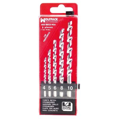 Wolfpack Professional Widia Drill Bit Case 5 Pieces