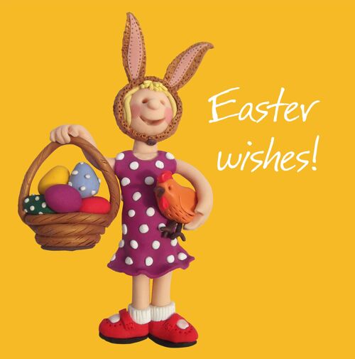 Easter Wishes card - Egg Basket