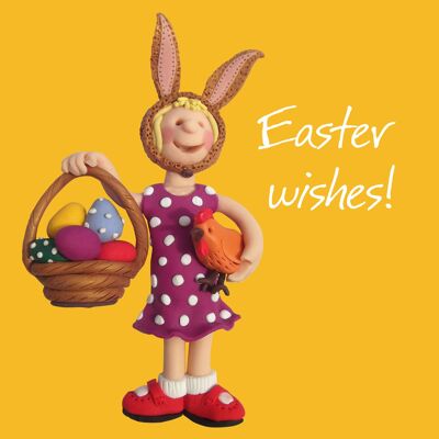Easter Wishes card - Egg Basket