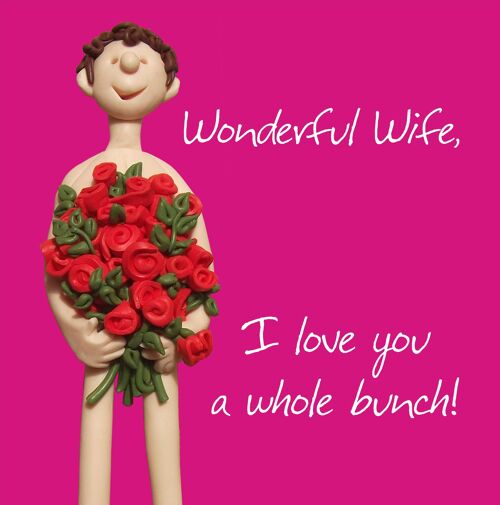 Wonderful Wife card - Love You a Whole Bunch