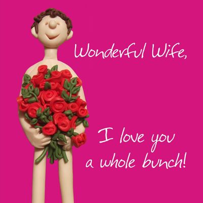Wunderbare Ehefrau-Karte - Liebe dich einen ganzen Haufen B