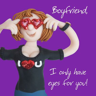 Boyfriend Valentines card - Only Have Eyes for You