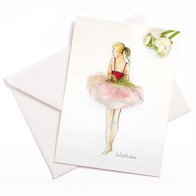 Swan Lake – card with color core and envelope | 027