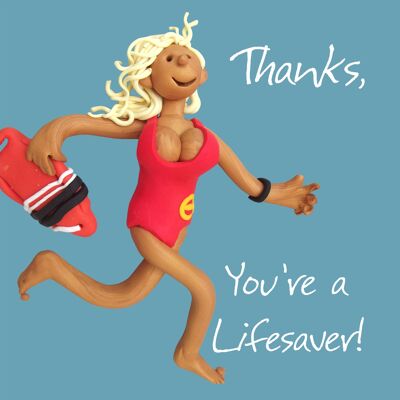 Thanks You're a Lifesaver thank you card