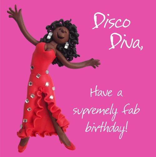 Disco Diva birthday card