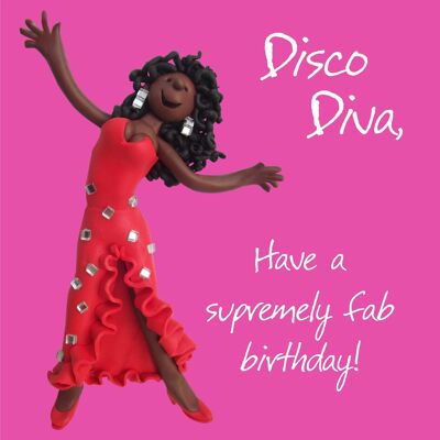 Carte d'anniversaire Disco Diva