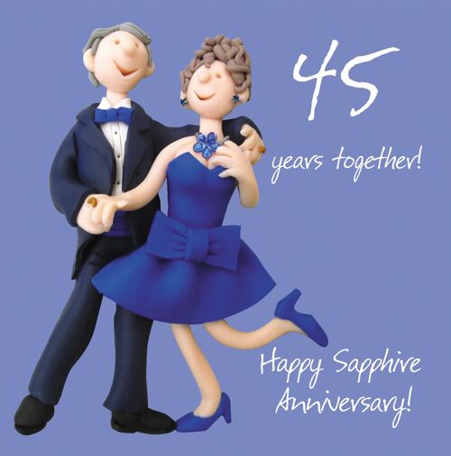 Sapphire Anniversary card - 45 Years Together