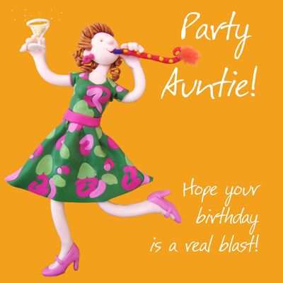 Tarjeta de cumpleaños de Party Auntie