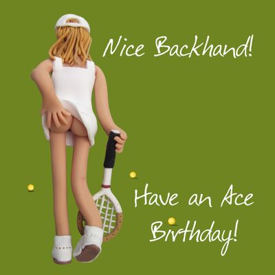 Nice Backhand birthday card