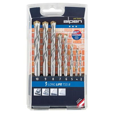 Alpen Widia Long Life Drill Bit Case 8 Pieces