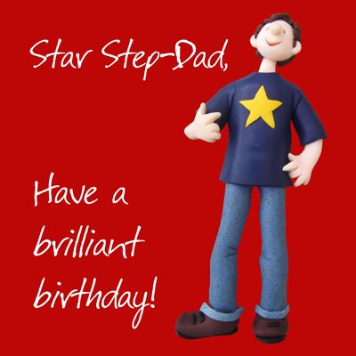 Star Step Dad birthday card