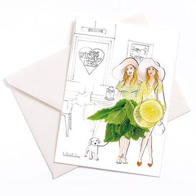 Pure freshness – card with color core and envelope | 072