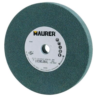 Maurer Silicon Carbide Grinding Wheel 200x20x20 mm. 80 grit