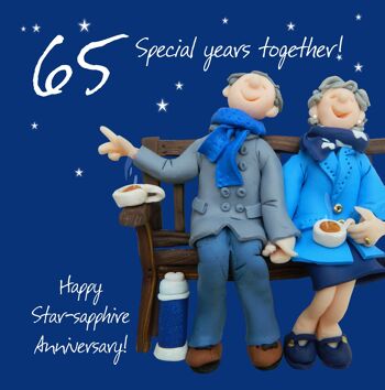 Star Sapphire Anniversary - Carte du 65e anniversaire