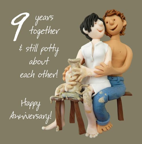 9th Anniversary - Pottery card