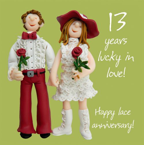 13th Anniversary - Lace card