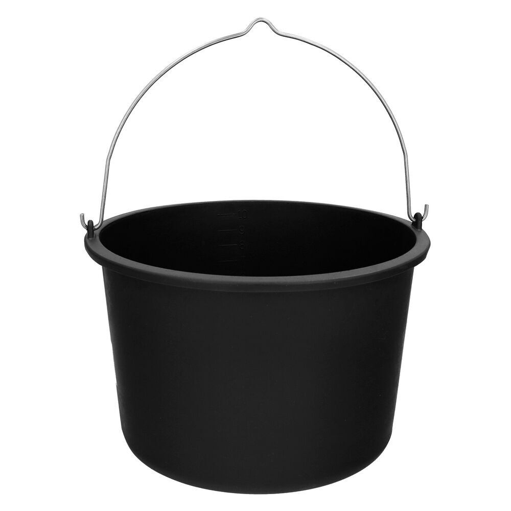 Secchio Italian Works Capacità 10 Litri, Con Indicatori Di Misurazione, Maniglia In Acciaio Zincato, Resistente e Leggero.