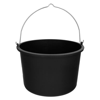 Italian Works Bucket Capacity 10 Liters, With Measuring Marks, Galvanized Steel Handle, Resistant and Lightweight.