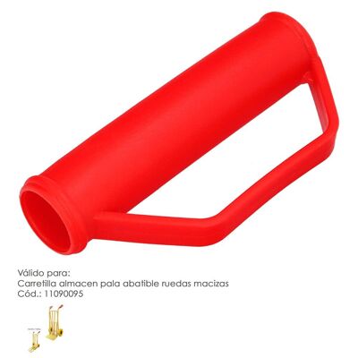 Replacement Plastic Handle For Warehouse Trolley With Folding Shovel Solid Wheel