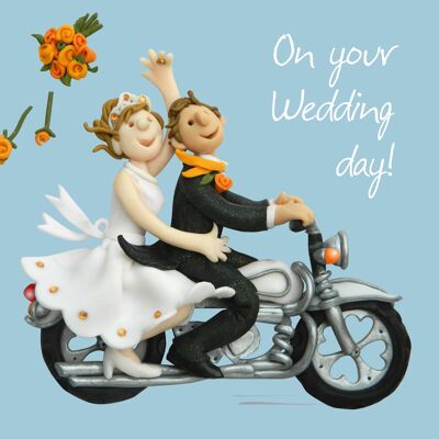 Carte de mariage - Moto