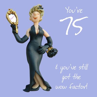 75 Wow Factor numbered birthday card