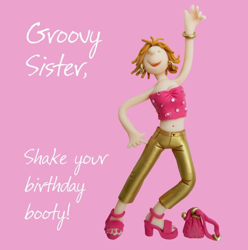 Groovy Sister birthday card