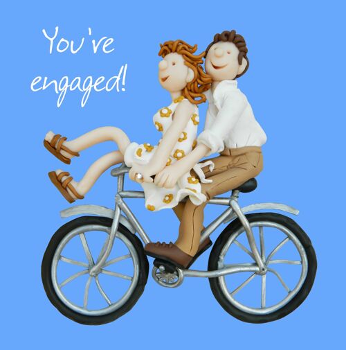 You're Engaged card - Bicycle