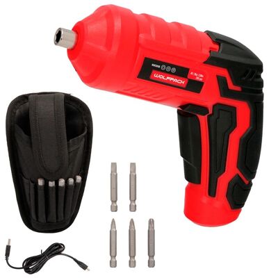 4 V screwdriver. With Led, Case and 5 Screwdrivers, USB Rechargeable Battery