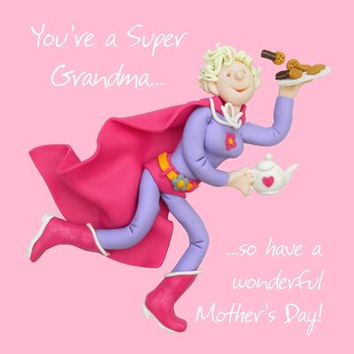 Super Oma auf Muttertagskarte