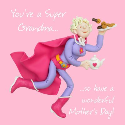 Super Oma auf Muttertagskarte