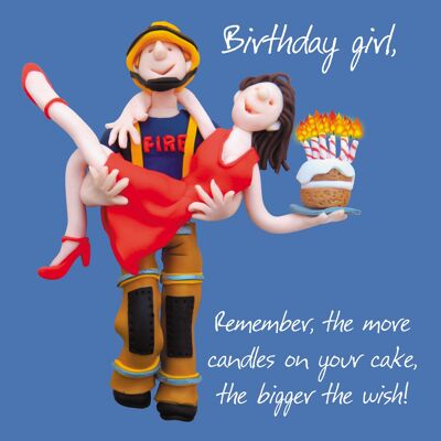 Cumpleaños tarjeta de cumpleaños de bombero