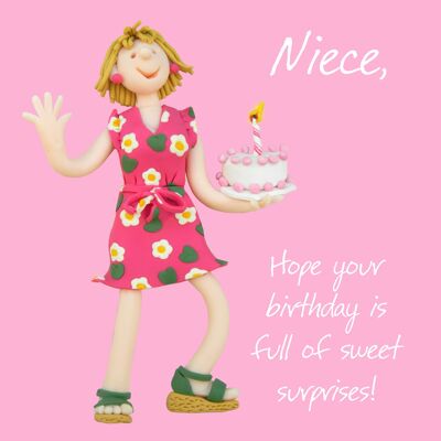 Nièce - Carte d'anniversaire Sweet Surprises