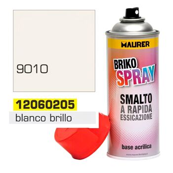 Peinture en aérosol blanc brillant profond 400 ml.