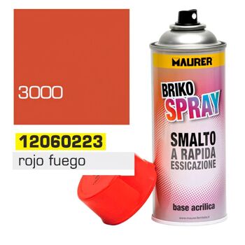 Peinture en aérosol rouge feu 400 ml.