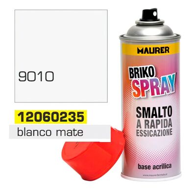Spray de peinture blanc mat 400 ml.
