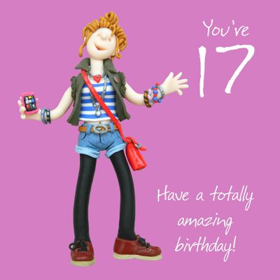 17. Amazing Birthday nummerierte Geburtstagskarte