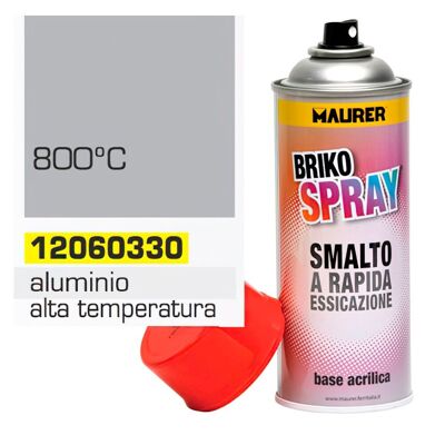 Spray de peinture aluminium résistant aux hautes températures 400 ml.