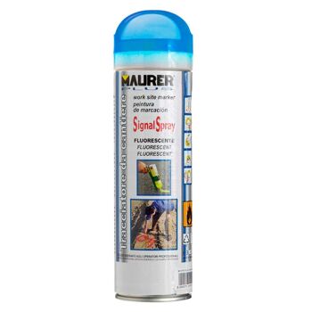 Spray Peinture Traceur Bleu Fluorescent 500 ml.