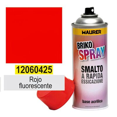 Spray de peinture rouge fluo 400 ml.