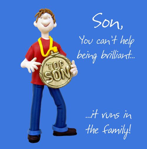 Son - It Runs in the Family birthday card